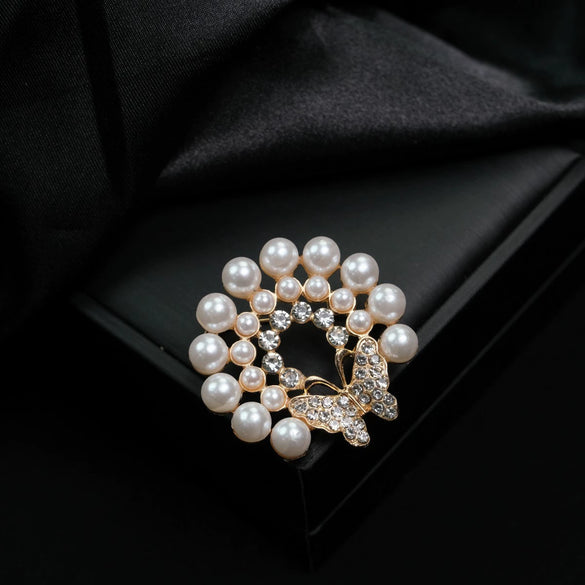 Wholesale Brooch Zinc Alloy Bow Electroplated Elegant