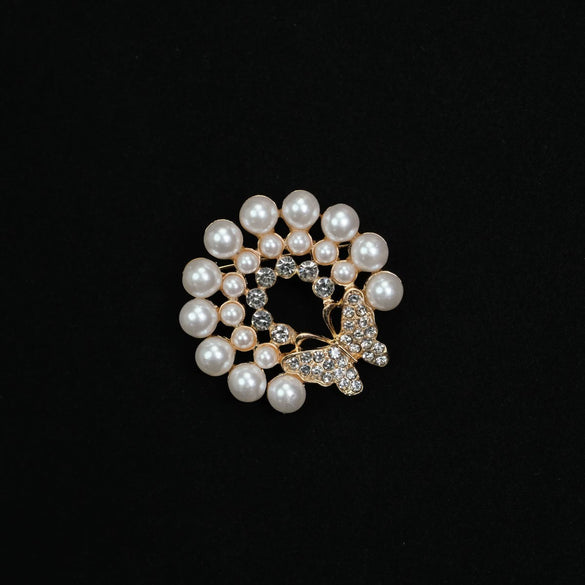 Wholesale Brooch Zinc Alloy Bow Electroplated Elegant