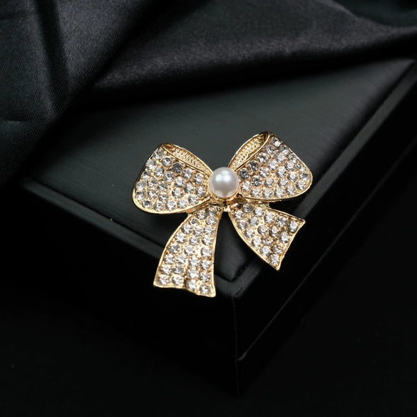 Wholesale Brooch Zinc Alloy Bowknot Antiglow Electroplated For Women
