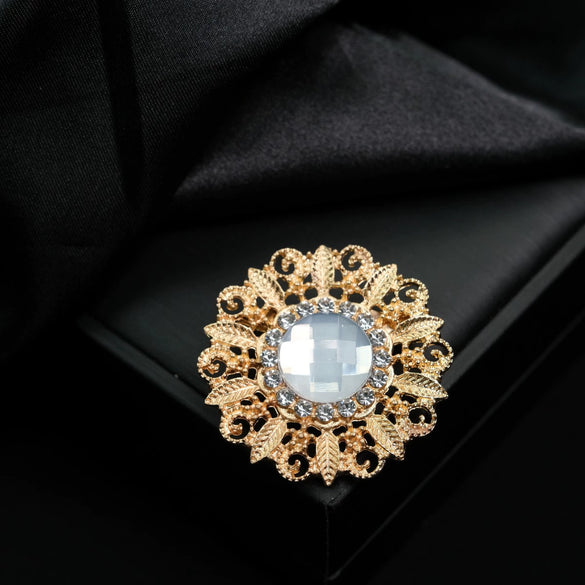 Wholesale Brooch Zinc Alloy Drop Shape Electroplating Women's Unisex Decorative Accessory