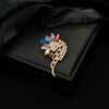 Wholesale Brooch Zinc Alloy Flower Electroplated Jewelry For Women's Clothing Accessories