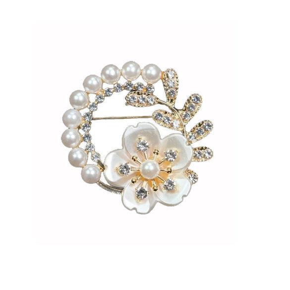 Wholesale Brooch Zinc Alloy Flower Electroplating Clothing Accessories For Female And Unisex