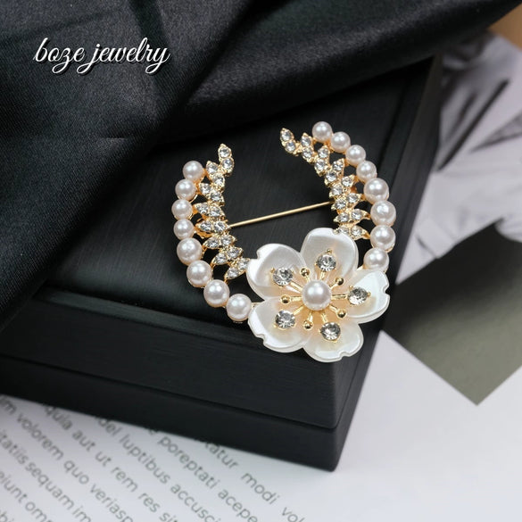Wholesale Brooch Zinc Alloy Flower Electroplating Light Luxury Style Clothing Accessories