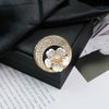 Wholesale Brooch Zinc Alloy Flower Electroplating Light Luxury Style Clothing Accessories