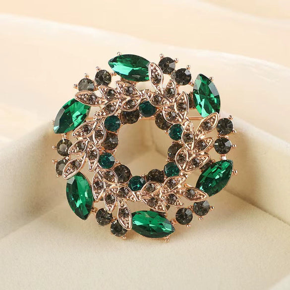 Wholesale Brooch Zinc Alloy Flower Electroplating Light Luxury Style