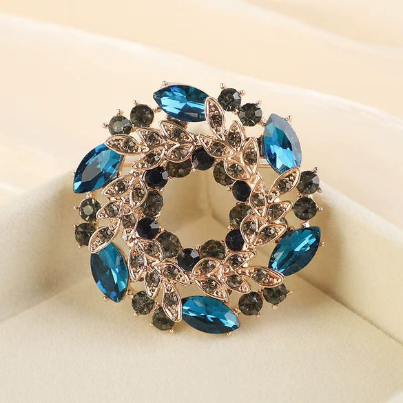 Wholesale Brooch Zinc Alloy Flower Electroplating Light Luxury Style