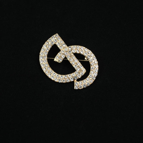 Wholesale Brooch Zinc Alloy Geometric Letter Style Electroplating Clothing Antirunning Pin Accessories For Women And Unisex