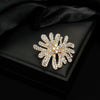 Wholesale Brooch Zinc Alloy Light Luxury Style Flower Shaped Electroplated For Women And Unisex