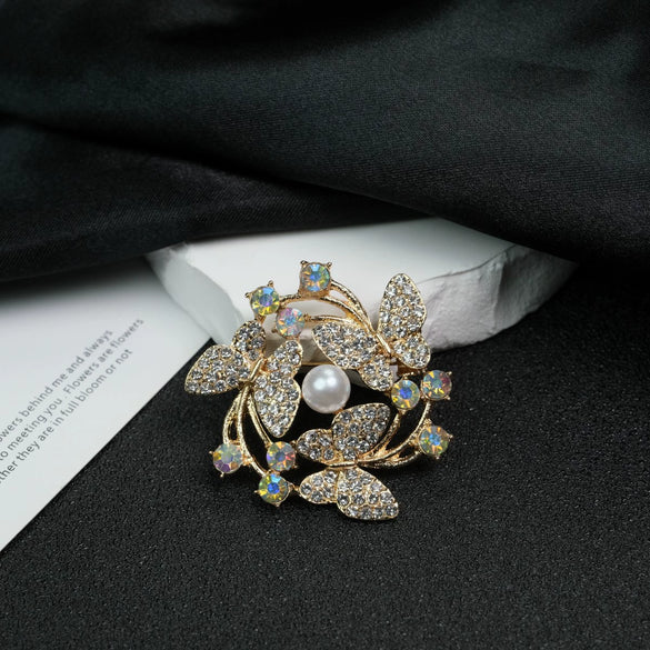 Wholesale Brooch Zinc Alloy Retro Style Heart Leaf Drop Shape Electroplating For Women And Unisex