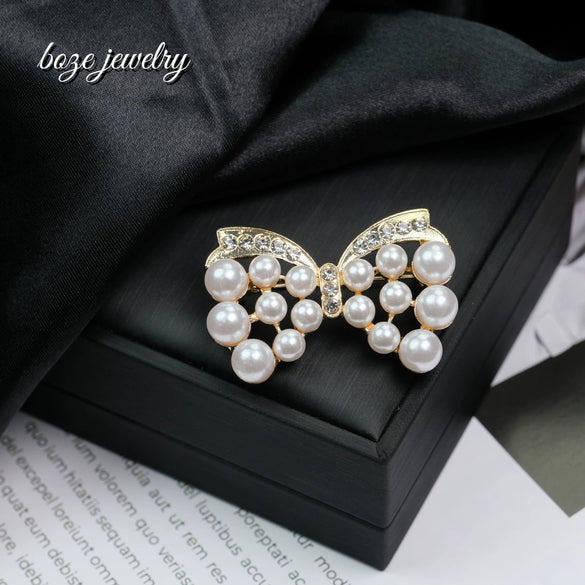 Wholesale Brooch Zinc Alloy Rhinestone Geometric Butterfly Electroplated Jewelry Accessory For Women And Unisex