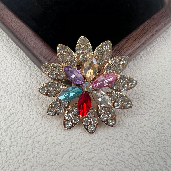 Wholesale Brooch Zinc Alloy Star Light Luxury Style Electroplated For Women And Unisex