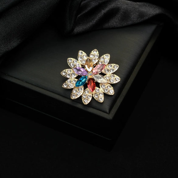 Wholesale Brooch Zinc Alloy Star Light Luxury Style Electroplated For Women And Unisex