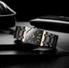Wholesale Business Quartz Waterproof Square Men's Watch With Alloy Case And Strap Mineral Reinforced Glass Mirror Stainless Steel Single Folding Buckle And Printed Logo