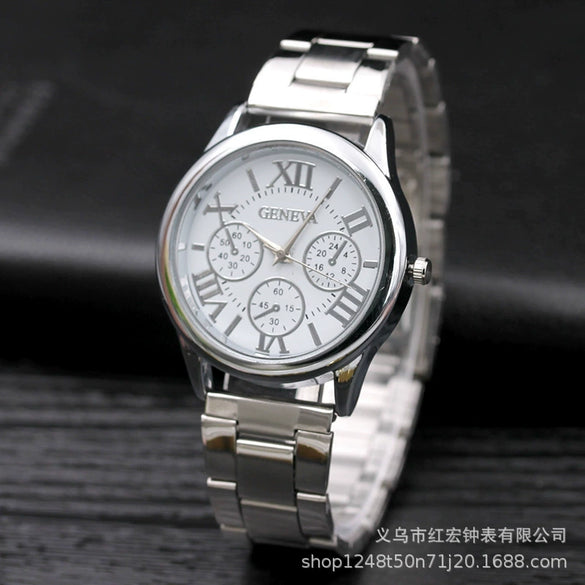 Wholesale Business Style Quartz Watch With Stainless Steel Band And Round Dial For Men