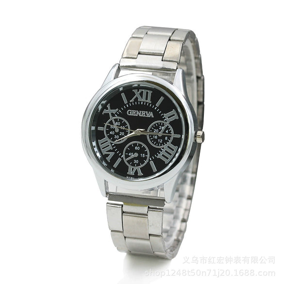 Wholesale Business Style Quartz Watch With Stainless Steel Band And Round Dial For Men