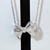 Wholesale Butterfly Bow Sterling Silver Necklace With Electroplating Ochain Pendant For Women