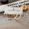 Wholesale Butterfly Earrings Set Simple Creative Pearl And Alloy Earrings With Pearl Inlaid Design