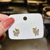 Wholesale Butterfly Earrings With S925 Silver Needles Alloy Material Cartoon Animal Design Full Diamond Treatment For Women