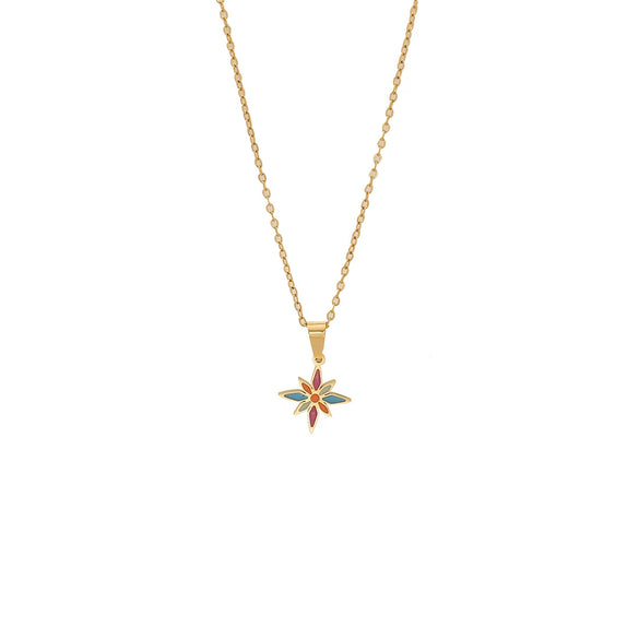 Wholesale Butterfly Elephant Pendant Palm Eye Stainless Steel Necklace With O Shaped Chain And Dripping Oil Treatment For Women Featuring Animal Pattern