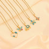 Wholesale Butterfly Elephant Pendant Palm Eye Stainless Steel Necklace With O Shaped Chain And Dripping Oil Treatment For Women Featuring Animal Pattern