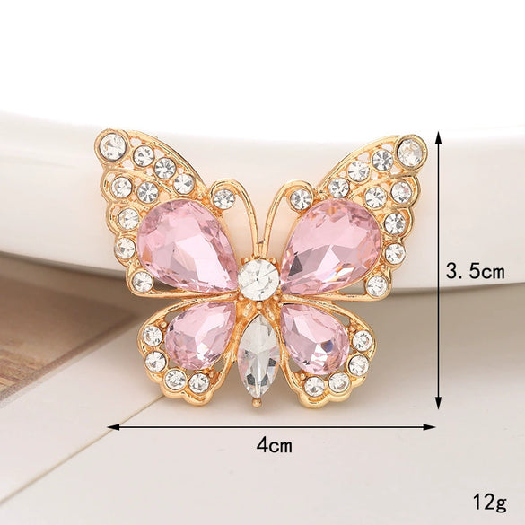 Wholesale Butterfly Hole Shoes Diy Accessories Crystal Gem Alloy Jewelry Material For Women With Electroplating And Animal Patterns For Phone Case