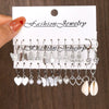 Wholesale Butterfly Love Lock Rose Diamond Pearl Earrings Set Alloy Electroplated With Heart Animal Zodiac Patterns Unisex