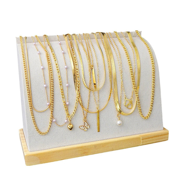 Wholesale Butterfly Love Pearl Chain Necklace For Women Alloy Heart Shape Electroplated