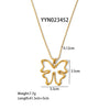 Wholesale Butterfly Love Pendant High Sense Clavicle Chain For Autumn And Winter Sweaters Stainless Steel Jewelry With Electroplating Pvd Furnace Real Gold And Animal Pattern