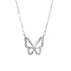 Wholesale Butterfly Ochain Necklace 925 Sterling Silver Diamond Plated Bow Light Luxury Animal Style For Women