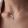 Wholesale Butterfly Pendant Necklace With Insect Pattern Copper And Titanium Steel Electroplated Ochain