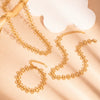 Wholesale Butterfly Round Waist Chain Necklace Bracelet Suit In Titanium Steel With Pvd Furnace Vacuum Real Gold Plating And Geometric Internet Celebrity Style