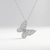 Wholesale Butterfly Sterling Silver 925 Elegant Geometric Electroplated Necklace Clavicle Chain For Female