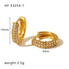 Wholesale C Shaped Butterfly Zircon Irregular Pearl Earrings With Crown Bow U Shaped Geometric Pattern 18K Gold Plated Stainless Steel Stud Earrings For Women