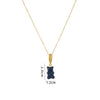 Wholesale Candy Bear Necklace Mixed Gem Inlay Copper Electroplated Sweet Animal Zodiac Style Unisex Cross Chain Accessory