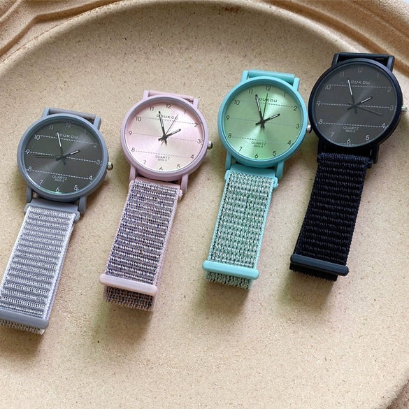 Wholesale Canvas Girly Heart Titanium Alloy Quartz Watch