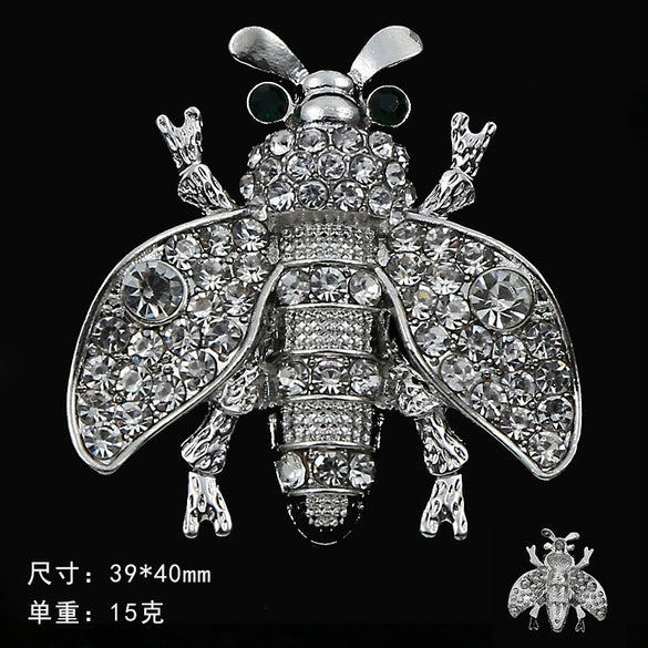 Wholesale Car Air Outlet Accessories Small Animal Bee Pattern Alloy Electroplated Handposted Drill