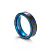 Wholesale Carbon Fiber Metal Jewelry Half Ring With Oil Drop Inlaid Zircon Dragon And Constellation Pattern Retro Style Unisex And Men's Ring