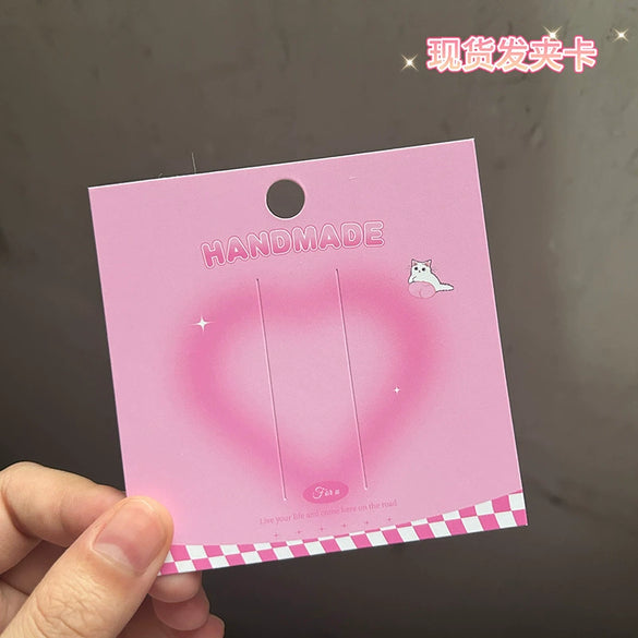 Wholesale Cardboard Ins Earrings Packaging With Spot And Vignetting Printing Logo And Maintenance Instructions For Girl Hairpins And Necklaces