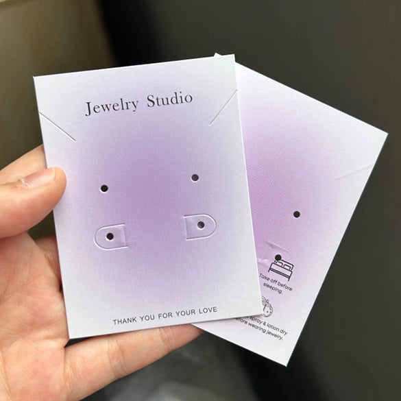 Wholesale Cardboard Ins Earrings Packaging With Spot And Vignetting Printing Logo And Maintenance Instructions For Girl Hairpins And Necklaces