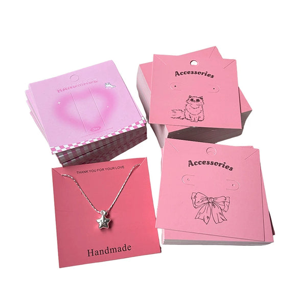 Wholesale Cardboard Ins Earrings Packaging With Spot And Vignetting Printing Logo And Maintenance Instructions For Girl Hairpins And Necklaces