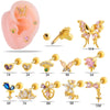 Wholesale Cartilage Puncture Ear Bone Nail Copper Flower Style