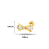Wholesale Cartilage Puncture Ear Bone Nail Fashion Allmatch Copper Zirconium Bow Stainless Steel Rod For Women