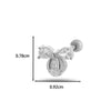 Wholesale Cartilage Puncture Ear Bone Nail Fashion Allmatch Copper Zirconium Bow Stainless Steel Rod For Women