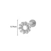 Wholesale Cartilage Puncture Ear Bone Nail Lip Nail Titanium Alloy Microinlaid Zircon Snowflake Flat Bottom Rod Internal Tooth With Flower Pattern Electroplated For Women