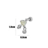 Wholesale Cartilage Puncture Ear Bone Nail Stainless Steel And Copper Inlaid With Zircon Heart Pattern Electroplated Sweet Girly Princess Style