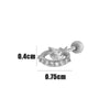 Wholesale Cartilage Puncture Ear Bone Nail Stainless Steel And Copper Inlaid With Zircon Heart Pattern Electroplated Sweet Girly Princess Style