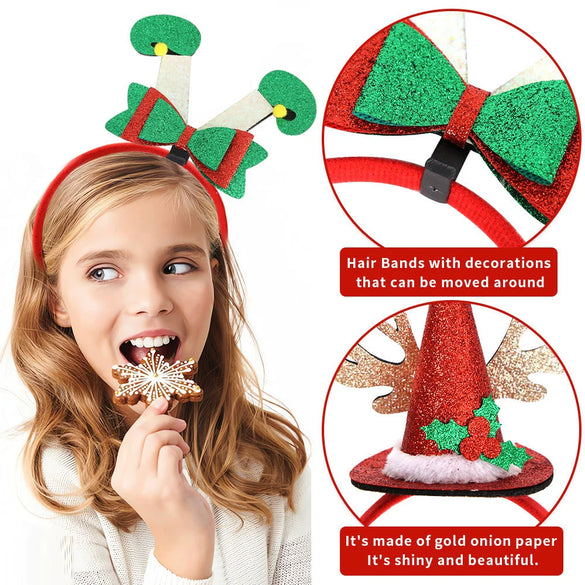 Wholesale Cartoon Christmas Elk Stereoscopic Christmas Hat Headband For Children Holiday Party Decorations