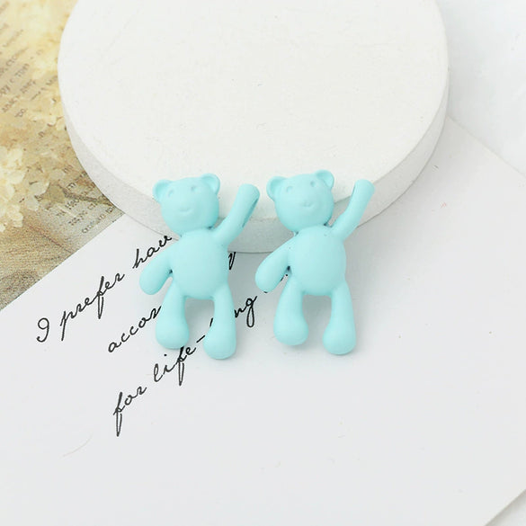 Wholesale Cartoon Raise Hand Bear Pendant Necklace Bracelet Alloy Accessories With Plating And Painting