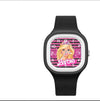 Wholesale Cartoon Square Silicone Plastic Stainless Steel Girl Doll Watch