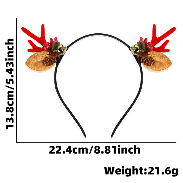 Wholesale Cartoon Style Cloth And Plastic Deer Horn Headband For Women